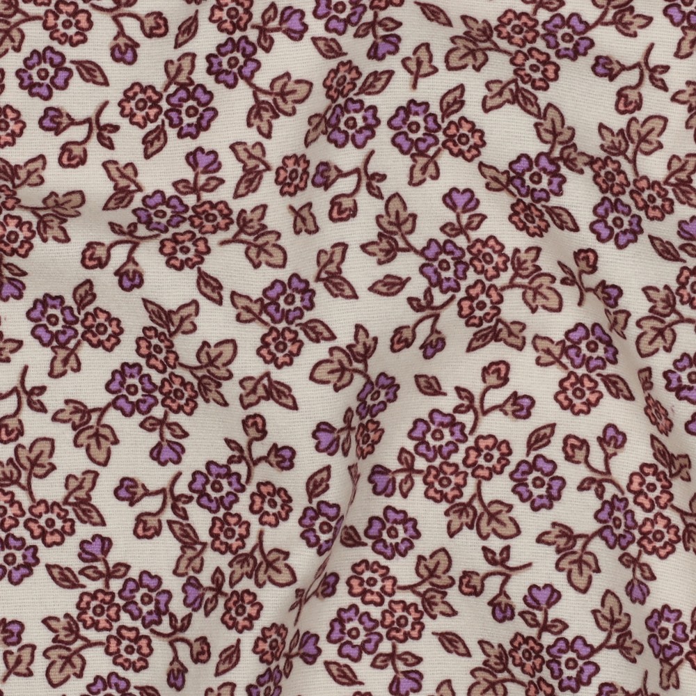 Flanel Little Flowers Ecru