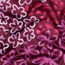 Royal Micro Satin Digital Spots & Flowers - Bordeaux