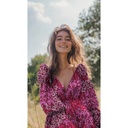 Royal Micro Satin Digital Spots & Flowers - Bordeaux