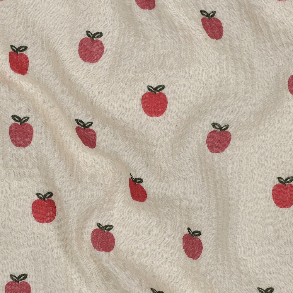 Double Gauze Apples - Natural