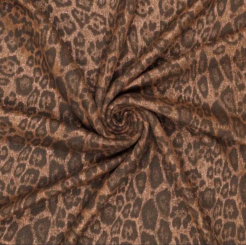 Shiny Leopard Jersey Copper
