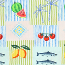 Double Gauze Fine Dining Blue/Green