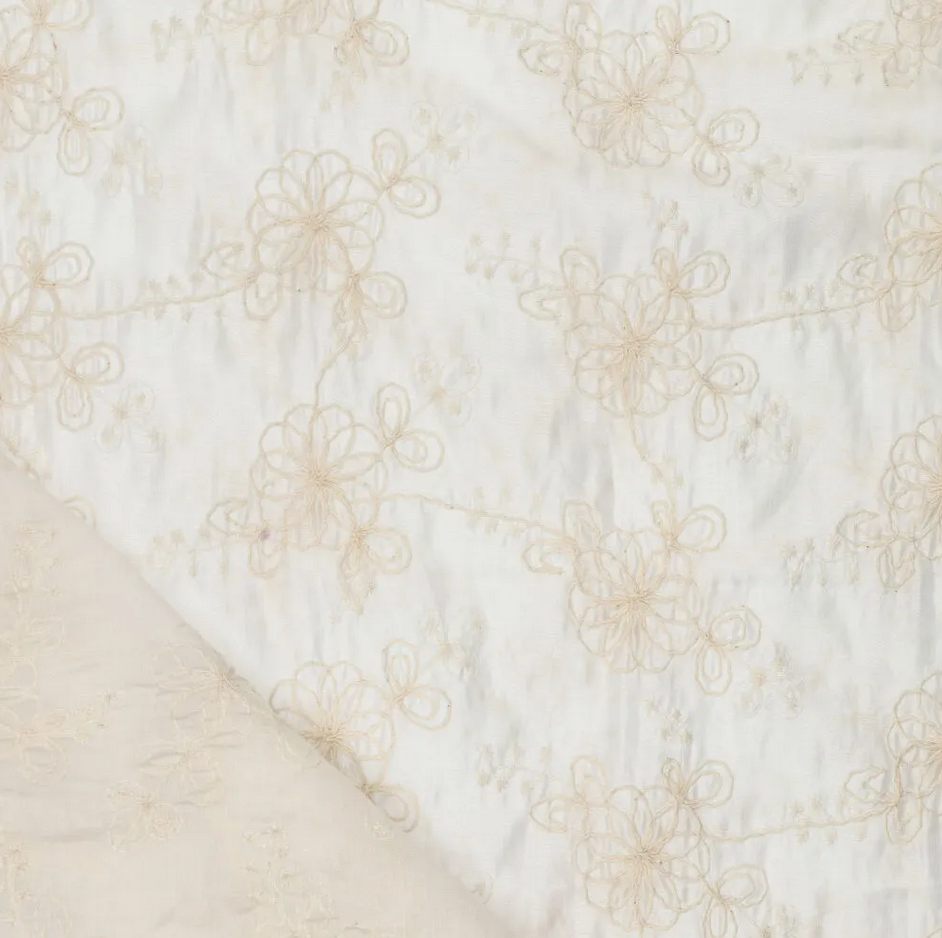 Broderie Tencel Avalon Transparant Ecru