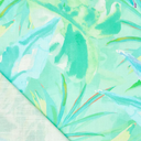 Viscose Linnen Digi Vibrant Leaves Aqua