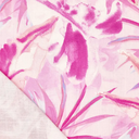 Viscose Linnen Digi Vibrant Leaves Pink