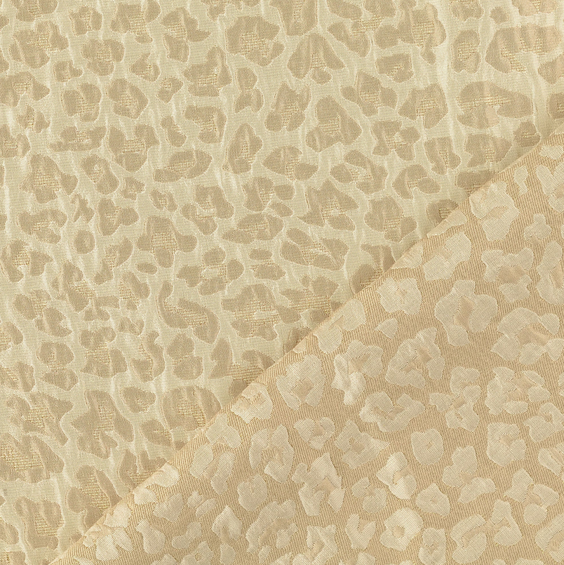 Lurex Jacquard Leopard Beige