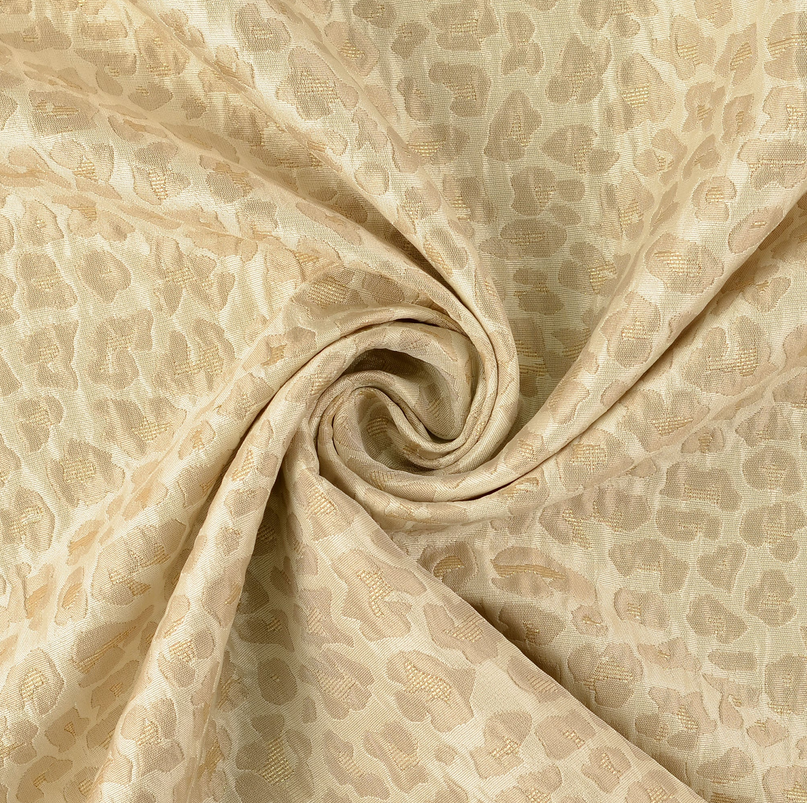 Lurex Jacquard Leopard Beige
