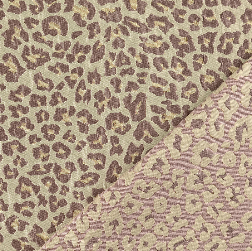 Lurex Jacquard Leopard Brown