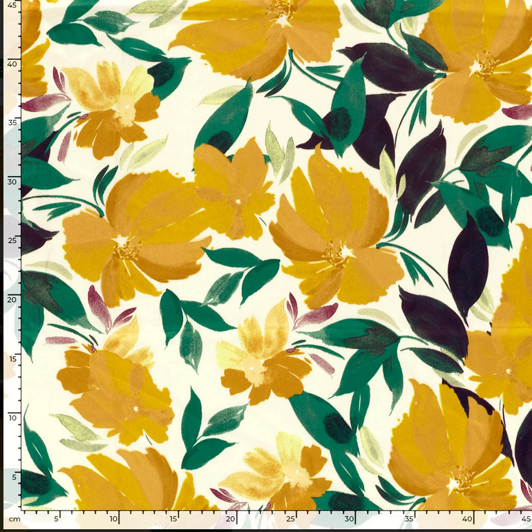 Satin Flowered Yellow