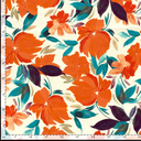 Satin Flowered Orange
