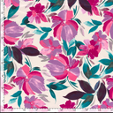 Satin Flowered Pink Lila