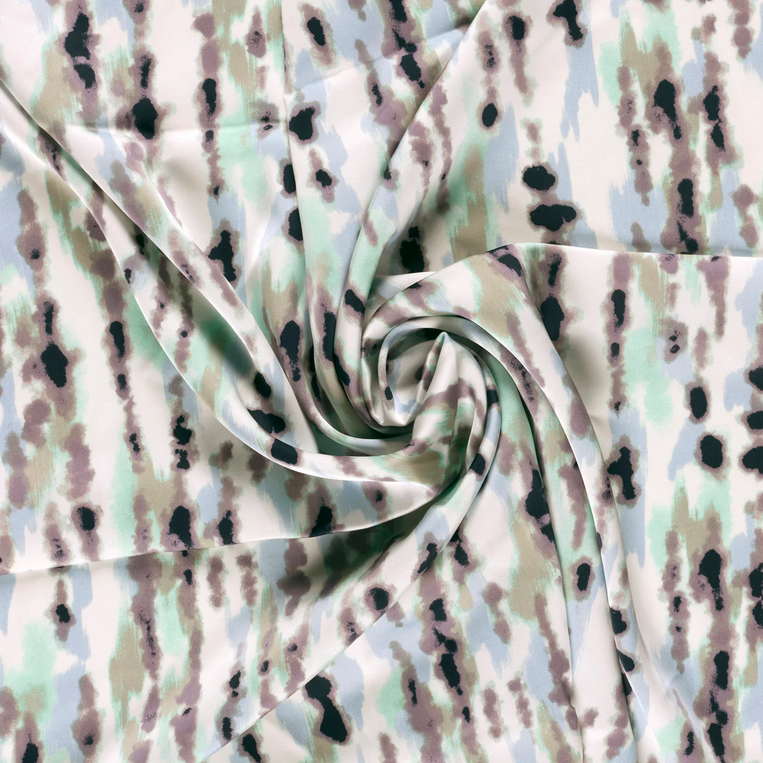 Satin Abstract Light Blue