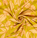 Viscose Linnen Leaves Lime
