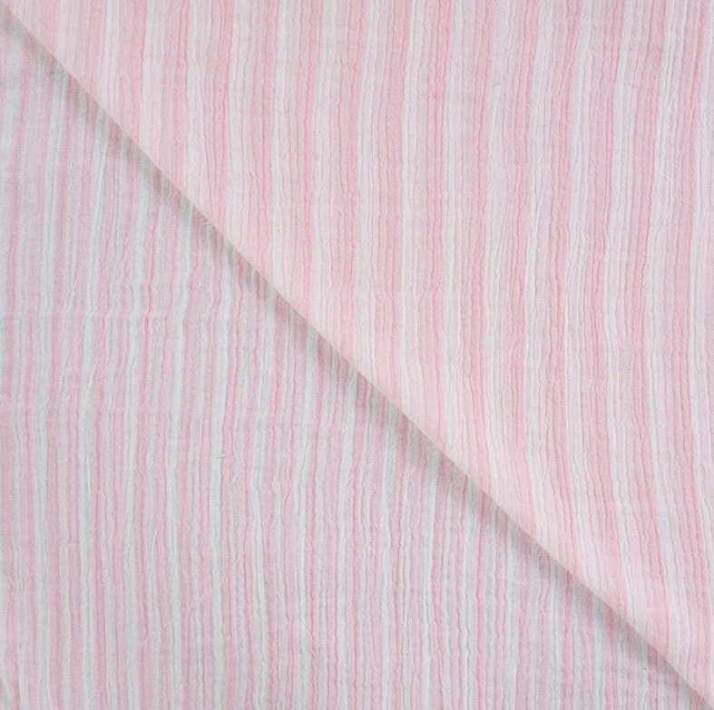 Double Gauze YD Stripe Light Rose