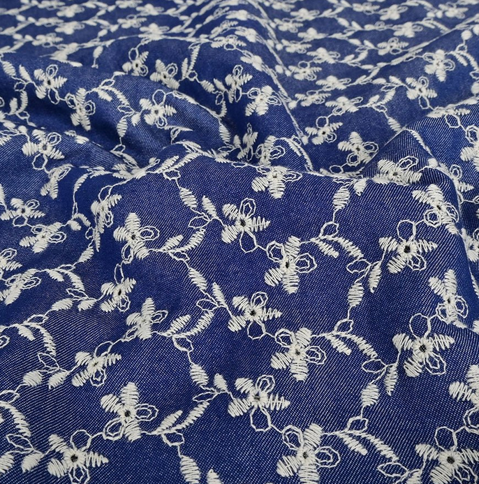 Broderie Light Jeans Flower A