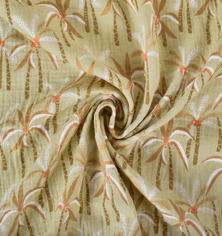 Double Gauze Paloum Amande/Orange