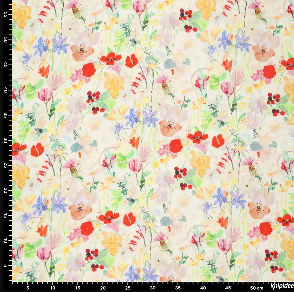 Baby cotton print flower floral field