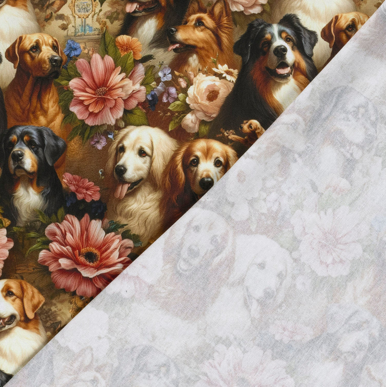 Canvas Digital Dogs & Flowers
