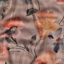 Cotton Satin Digital Flowers Peach