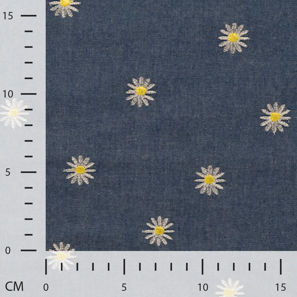Chambray broderie Daisy