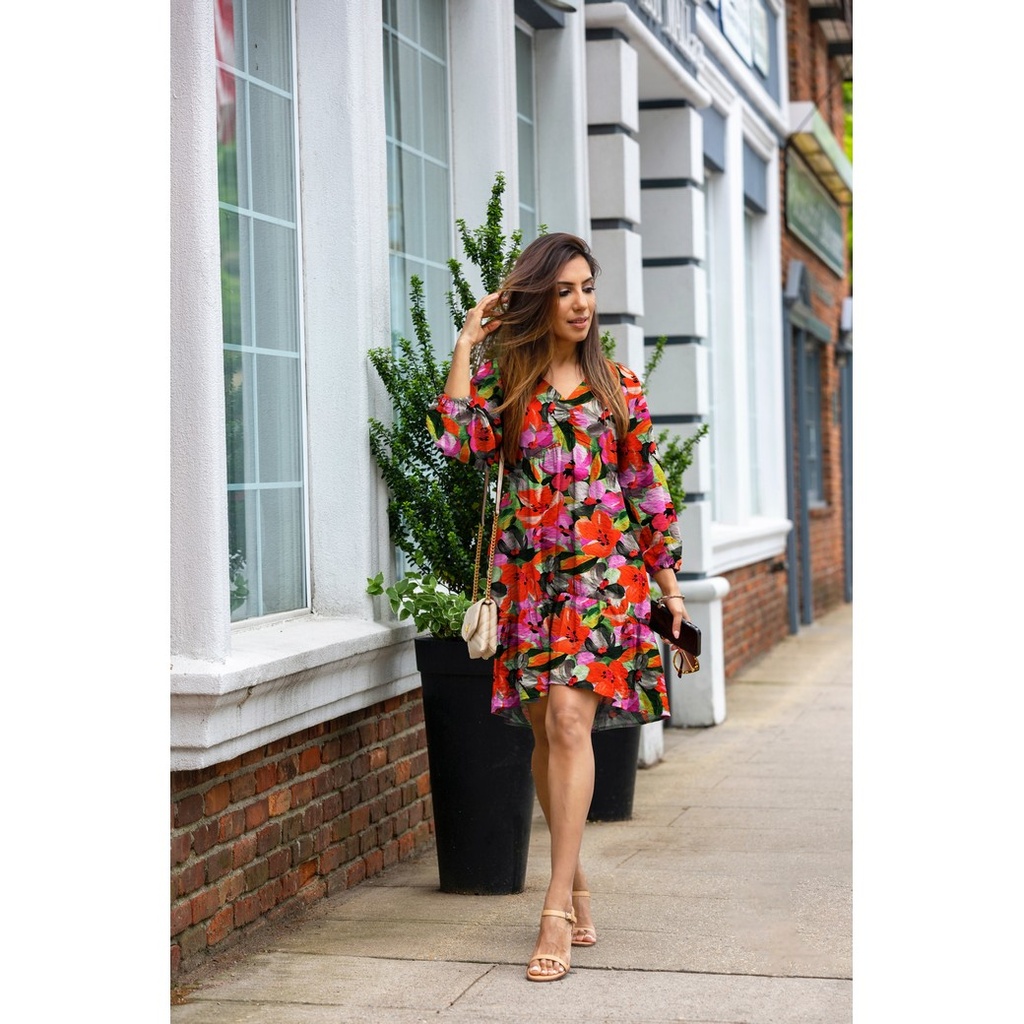 Lenzing "Ecovero" Digital Flowers Multi