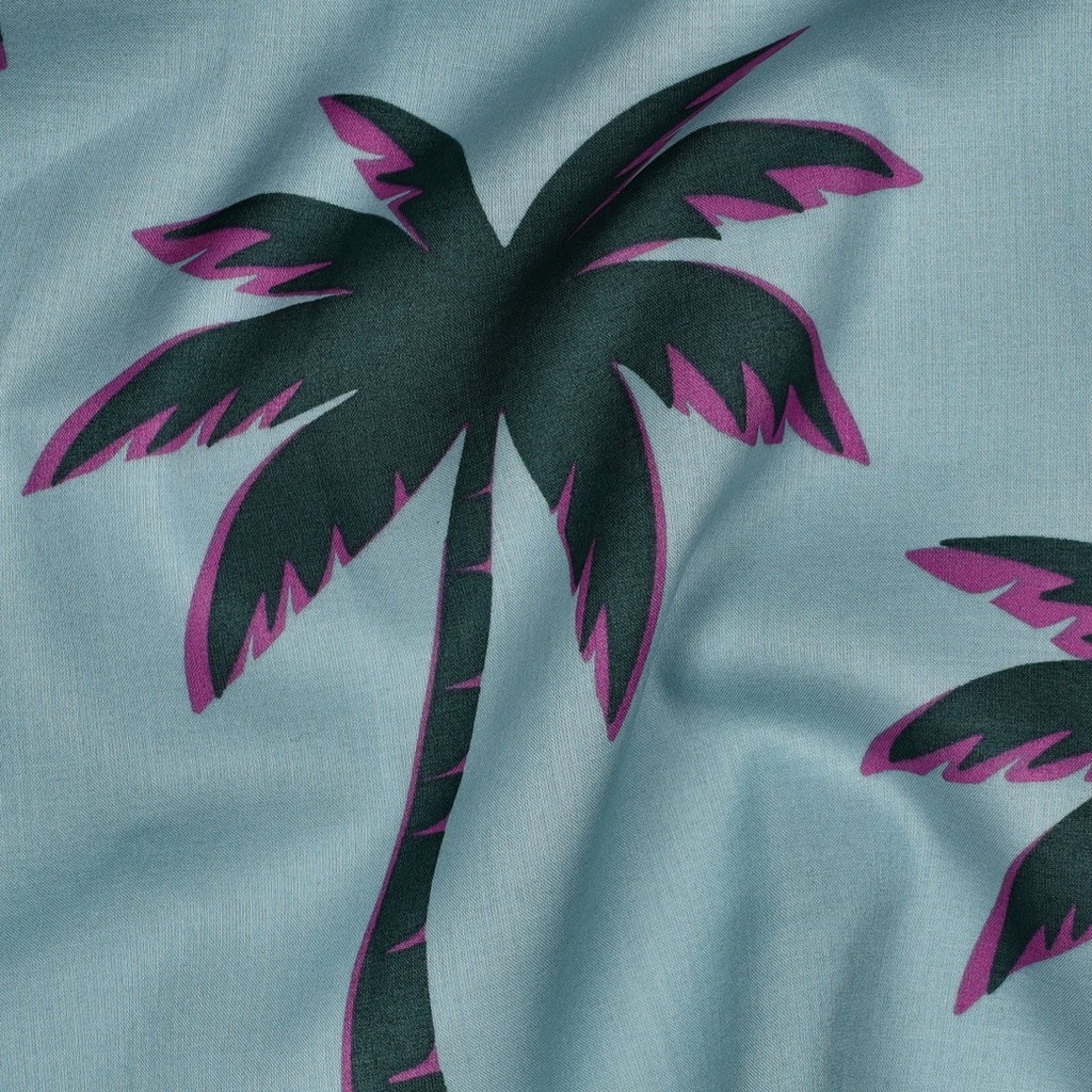 Cotton Voile Palmtrees Mint 