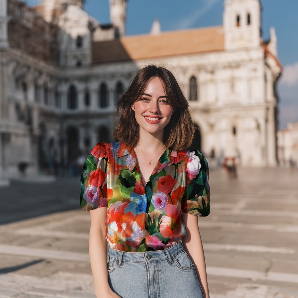 Viscose Radiance Digital Large Flowers Multi