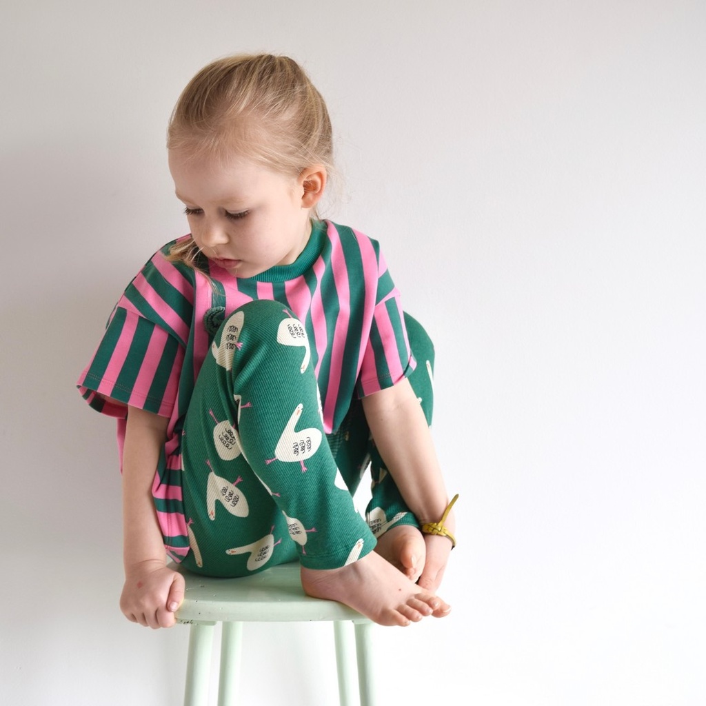 Jennifer Bouron Organische Double gauze Flowers - Natural/Pink