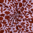 Jennifer Bouron Organische Double gauze Flowers - Natural/Pink