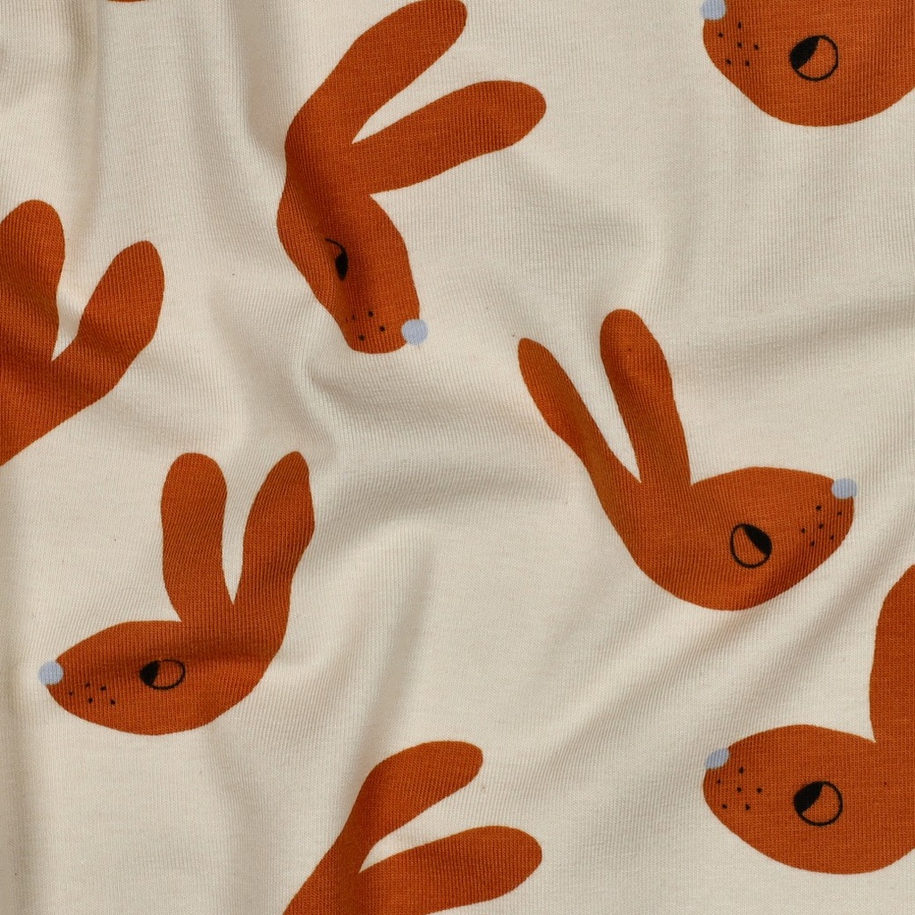 Jennifer Bouron Organische Double gauze Flowers - Natural/Pink