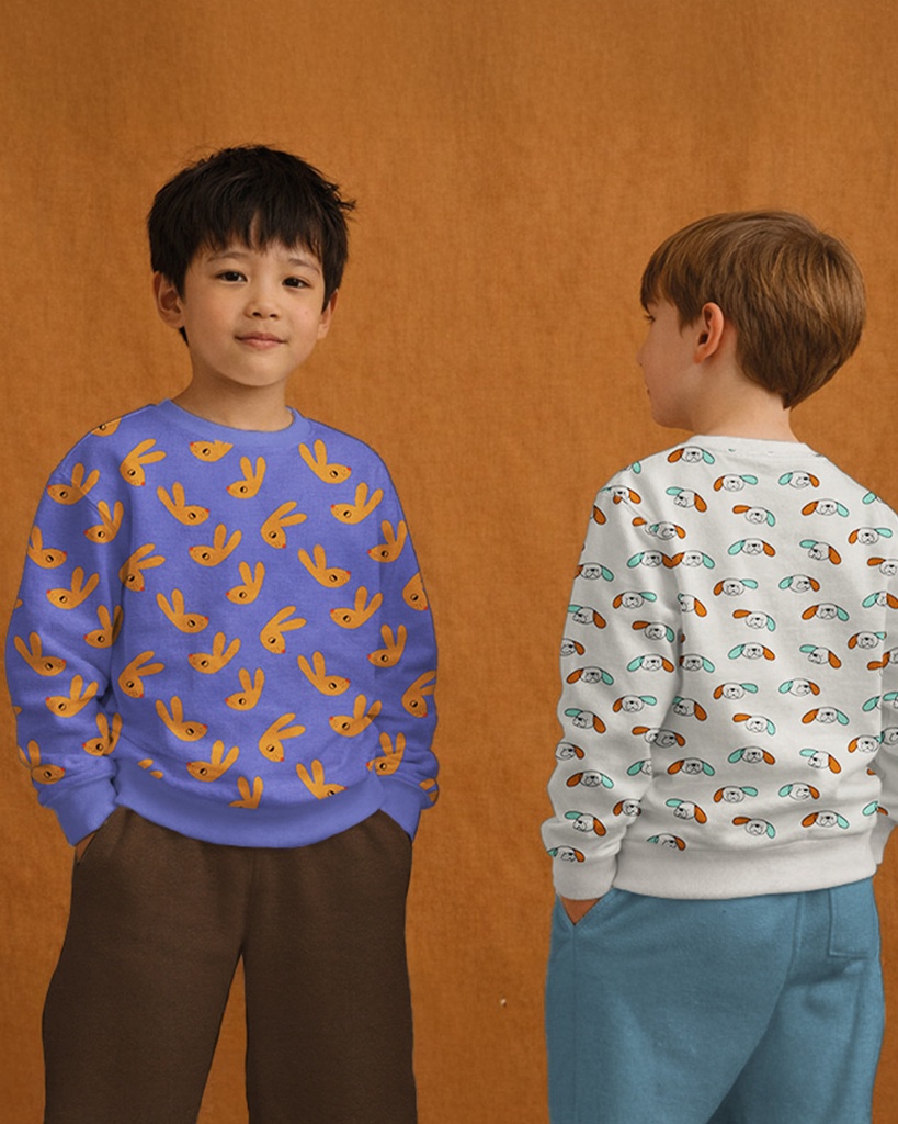 Jennifer Bouron Organische Double gauze Flowers - Natural/Pink