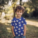 Jennifer Bouron Organische Double gauze Flowers - Natural/Pink