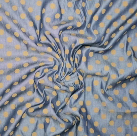 Jeans Lyocell Print Camel Dots 