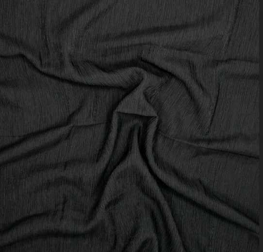 Woven Tencel Fine Rib Black