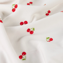 Jersey Print Cherries White