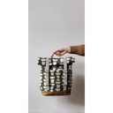 Canvas Linen Look Abstract Green