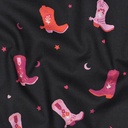 Fine Poplin Cowboy Boots Black