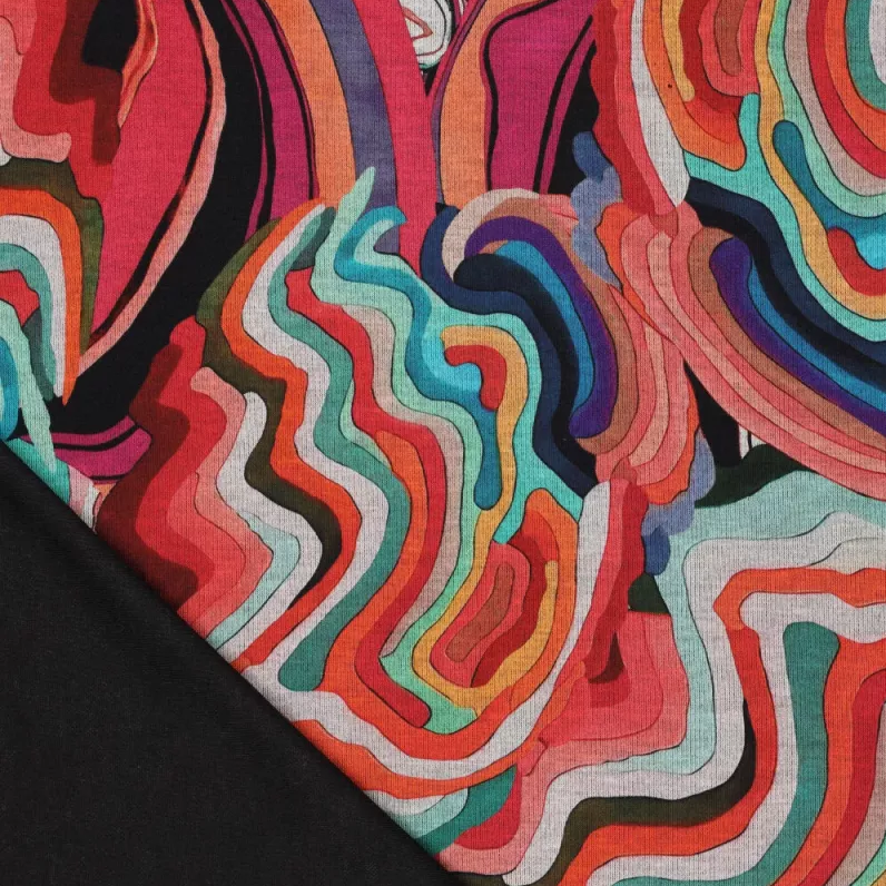 Jersey Roma Colourfull Ripples Red