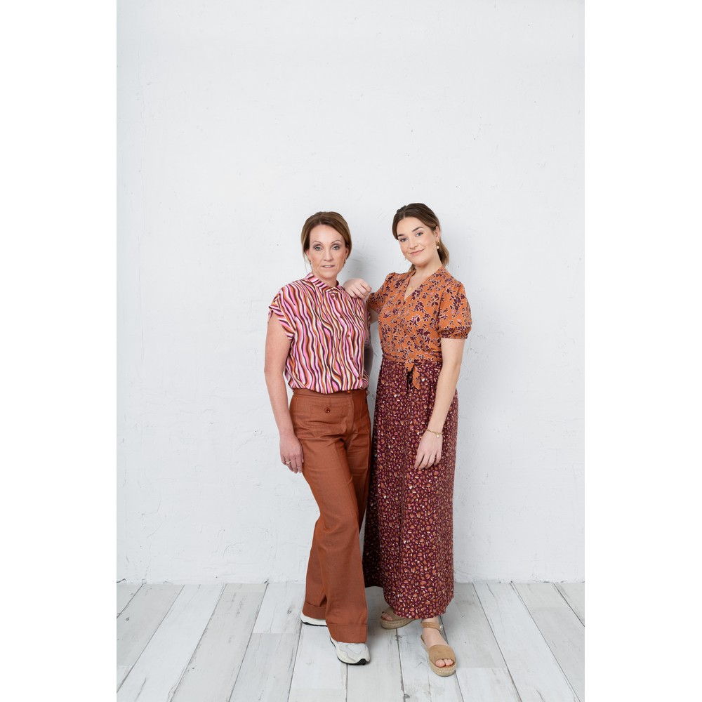 Viscose Short Stripes Wine (Pommé TAMAR)
