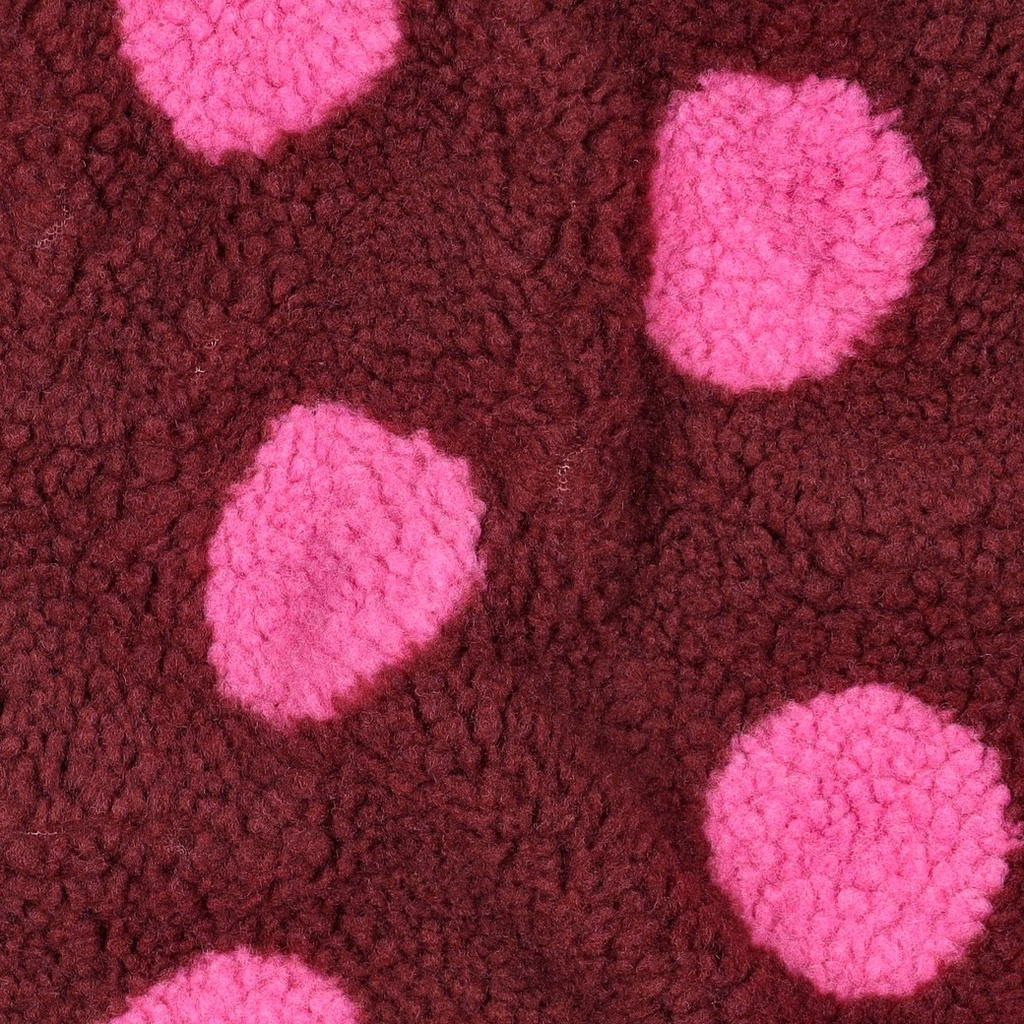 Teddy Jacquard Big Dots Burgundy