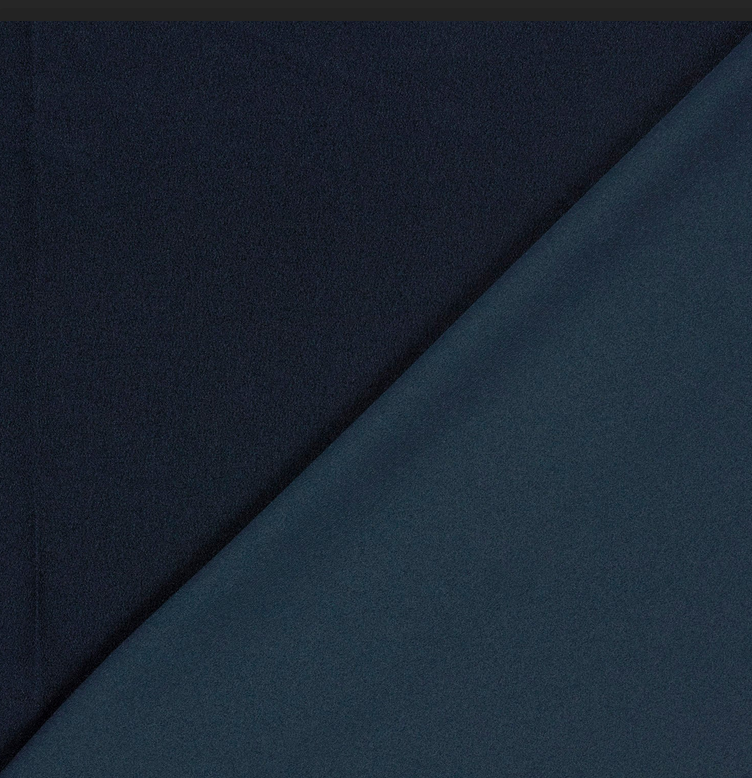 Crêpe Satin Réversible Navy