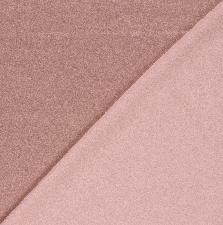 Crêpe Satin Réversible Old Rose