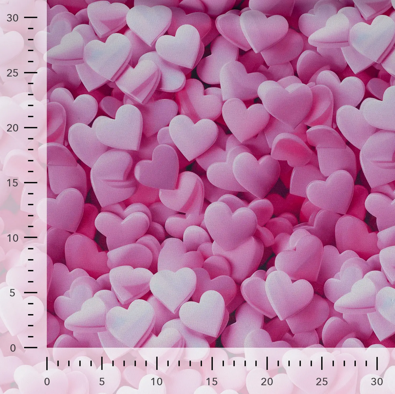 Alpenfleece Digital Hearts Pink