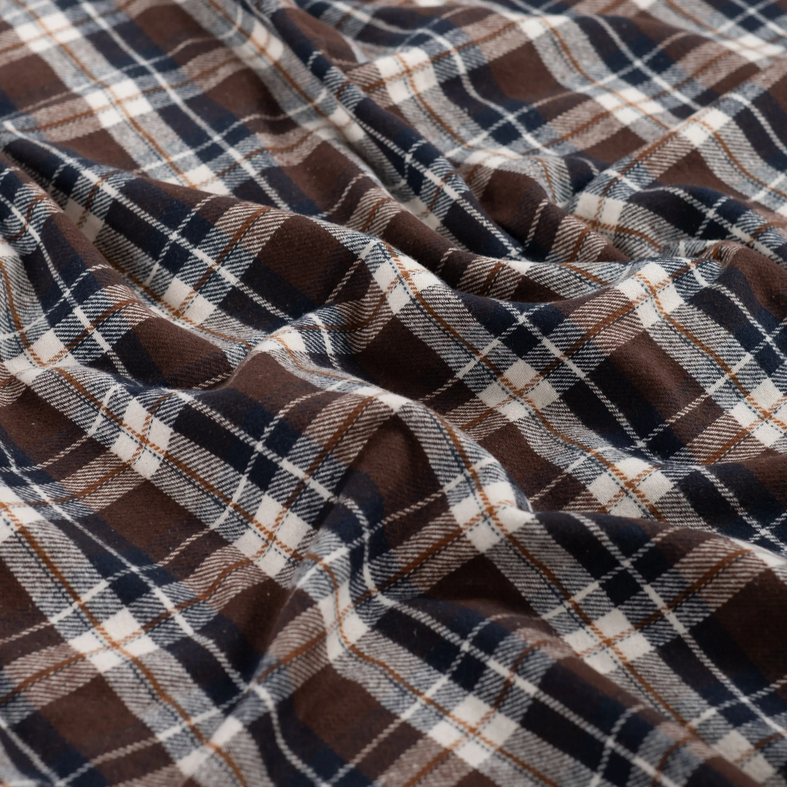 Flanel Yarn Dyed Check dark Brown
