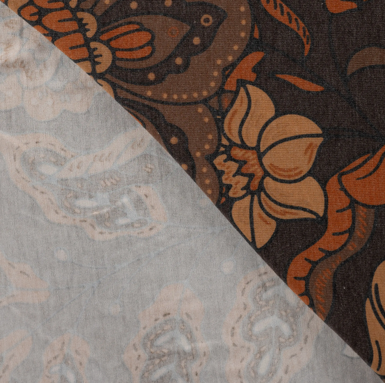 Jersey Print Flora Brown