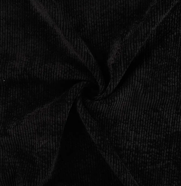 Stretch Washed Corduroy Black