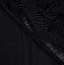 Viscose Jacquard Leaves Black