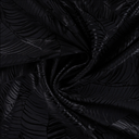Viscose Jacquard Leaves Black