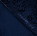 Viscose Jacquard Leaves Navy