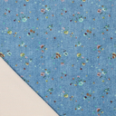 Ribvelours Denim Flower Blue Sky